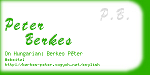 peter berkes business card